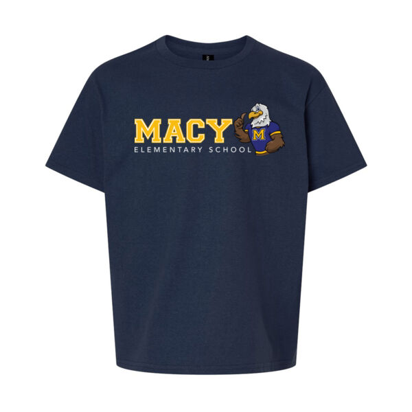 MACY ELEMENTARY - WIDE LOGO WITH EAGLE - YOUTH T-SHIRT - $Y8QVGR$ Thumbnail
