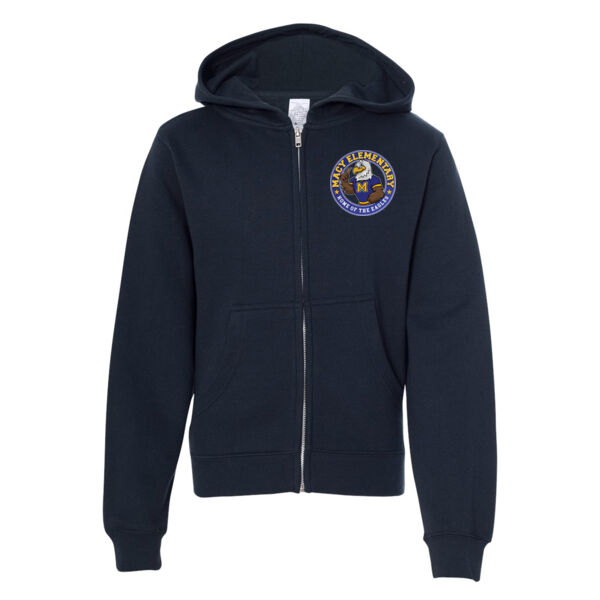 MACY ELEMENTARY - CIRCLE LOGO - YOUTH ZIP HOODIE - $H5DBYM$ Thumbnail