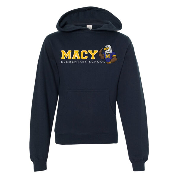 MACY ELEMENTARY - WIDE LOGO WITH EAGLE - YOUTH HOODIE - $J5VGHS$ Thumbnail